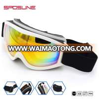 Mirror Coated Anti UV 400 Lenses Winter Goggles with Spherical Lens